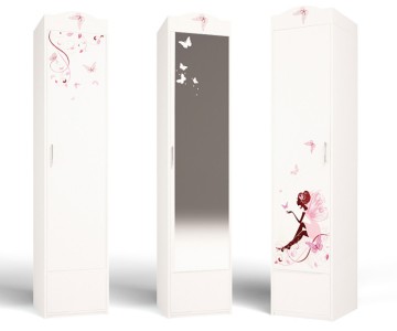 Шкаф с 1-й дверью "Фея" без/со стразами Swarovski