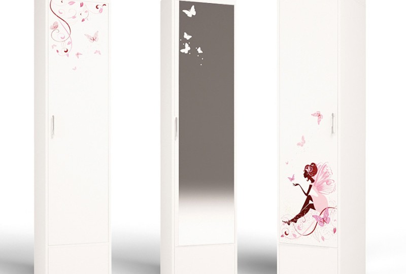 Шкаф с 1-й дверью "Фея" без/со стразами Swarovski