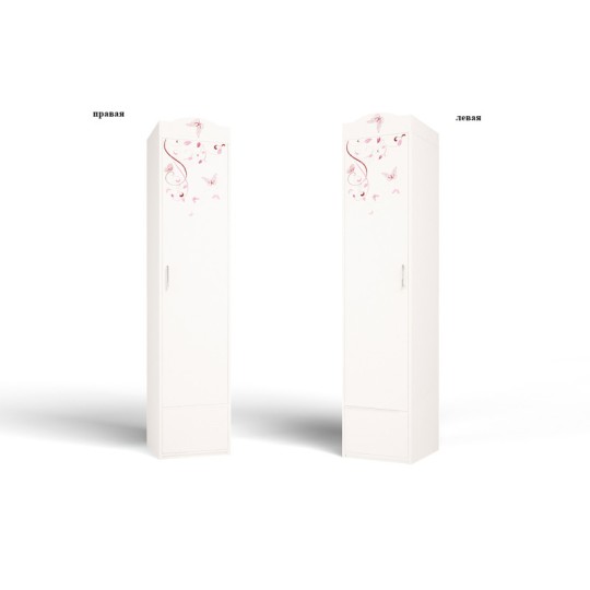 Шкаф с 1-й дверью "Фея" без/со стразами Swarovski