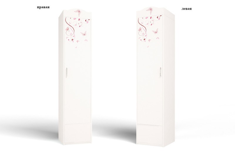 Шкаф с 1-й дверью "Фея" без/со стразами Swarovski