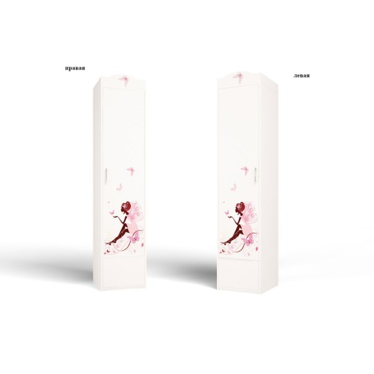 Шкаф с 1-й дверью "Фея" без/со стразами Swarovski