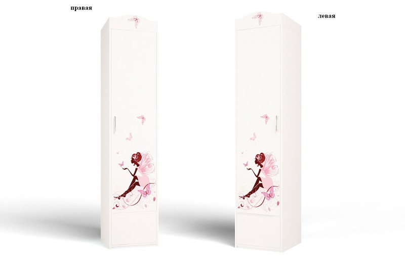 Шкаф с 1-й дверью "Фея" без/со стразами Swarovski