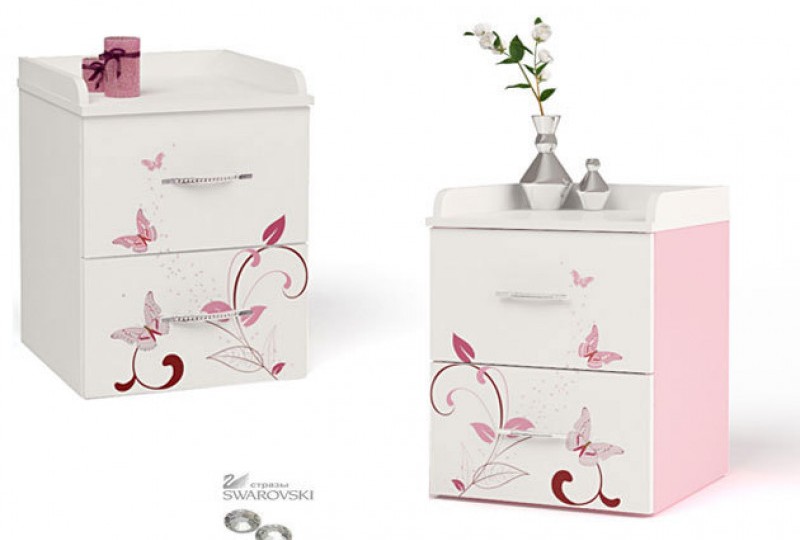 Тумба прикроватная "Фея" без/со стразами Swarovski