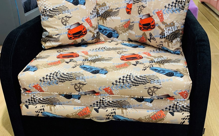 Диван Мультик Машинки черный Диван Мультик Машинки черный