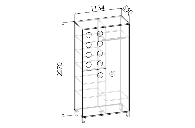 Шкаф 2-х дверный "Fun-Box"