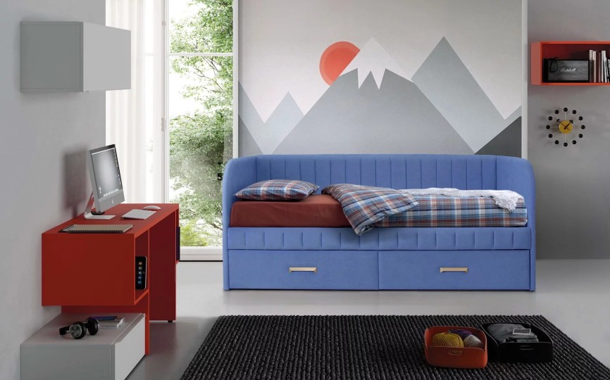 Кровать "София" полоса прямая