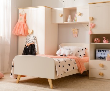 Кровать со сплошным изголовьем Тимберика Кидс N30