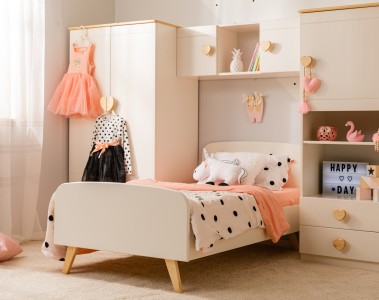 Кровать со сплошным изголовьем Тимберика Кидс N30