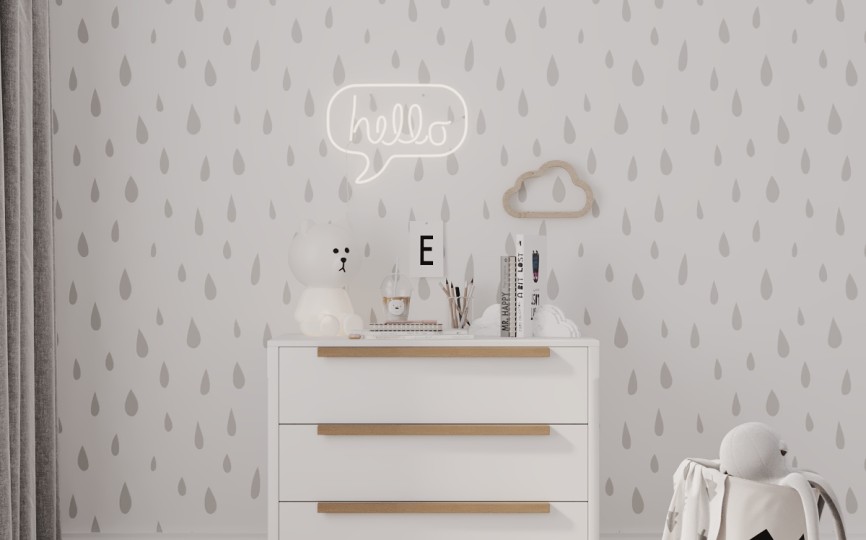 Комод Альпина 2 с тремя ящиками