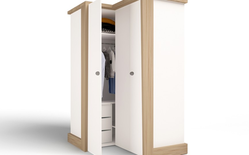 Шкаф угловой, гармошка MIX BUNNY голубой Шкаф угловой, гармошка MIX BUNNY голубой