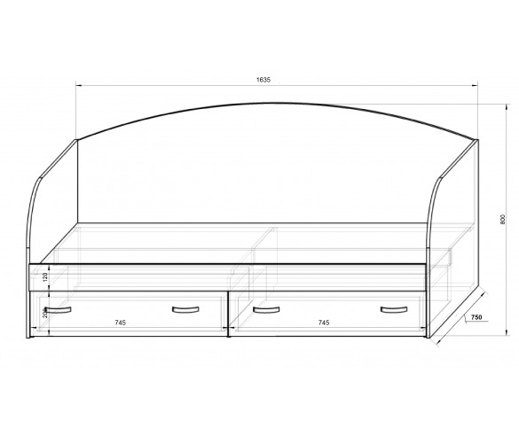 Кровать детская 13/52 СВ Фанки Кидз