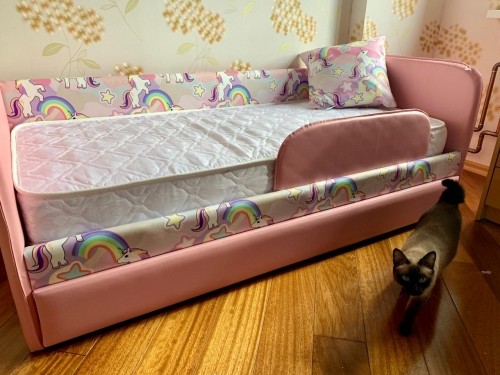 Кроватка с мягкими бортиками "Иви" Единороги