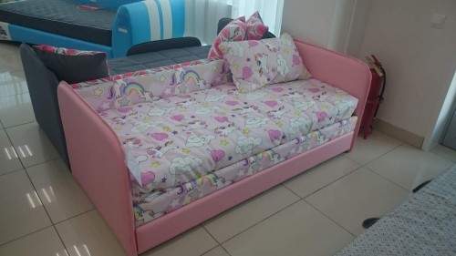 Кроватка с мягкими бортиками "Иви" Единороги