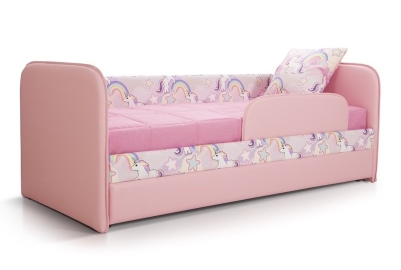 Кроватка с мягкими бортиками "Иви" Единороги