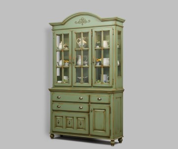 Сервант трехдверный Валенсия 2-33 на круглых ножках