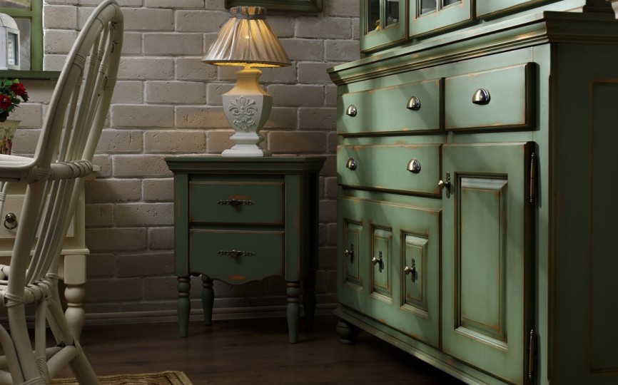 Сервант трехдверный Валенсия 2-33 на круглых ножках