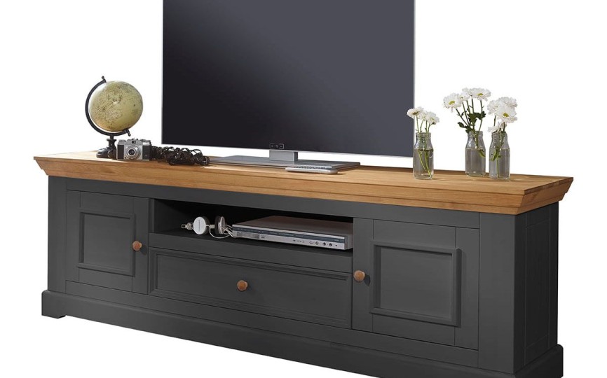 Тумба под ТВ Форест Графит широкая