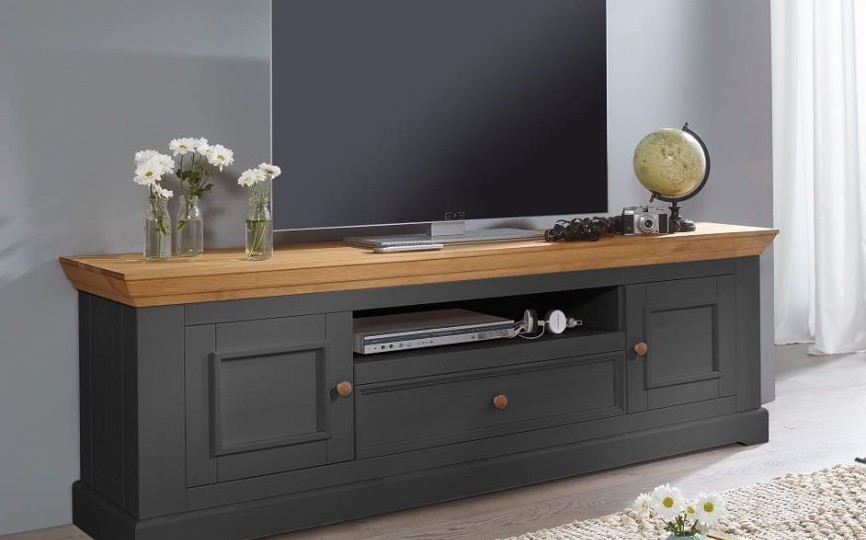 Тумба под ТВ Форест Графит широкая