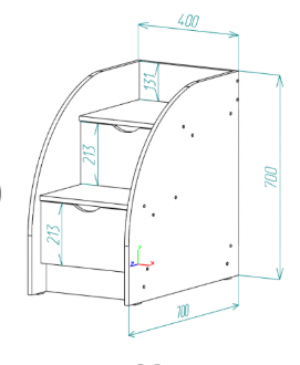 Лестница комод Сказка СВ-13/19