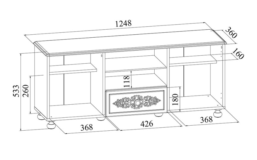 Тумба ТВ Ассоль Плюс АС-13 