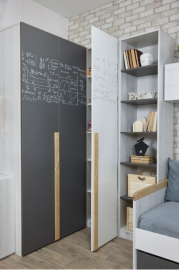 Шкаф 3-х створчатый "Нью Тон Грэй"