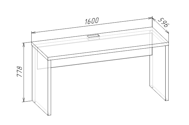 Стол прямой с ящиками "Смарти" 