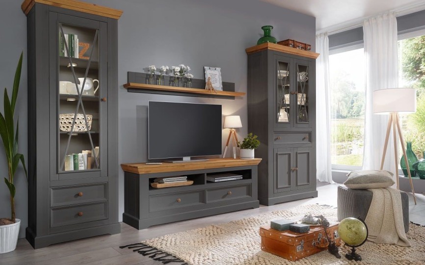 Тумба под ТВ Форест Графит, 2 ящика Тумба под ТВ Форест Графит, 2 ящика