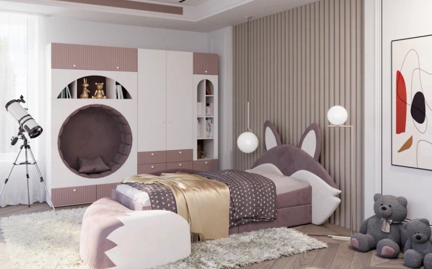 Кровать Фокс, лиса с хвостом