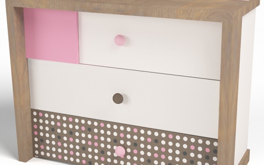 Комод MIX BUNNY голубой