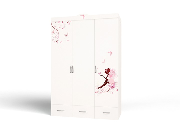 Шкаф 3-х дверный "Фея" без/со стразами Swarovski 