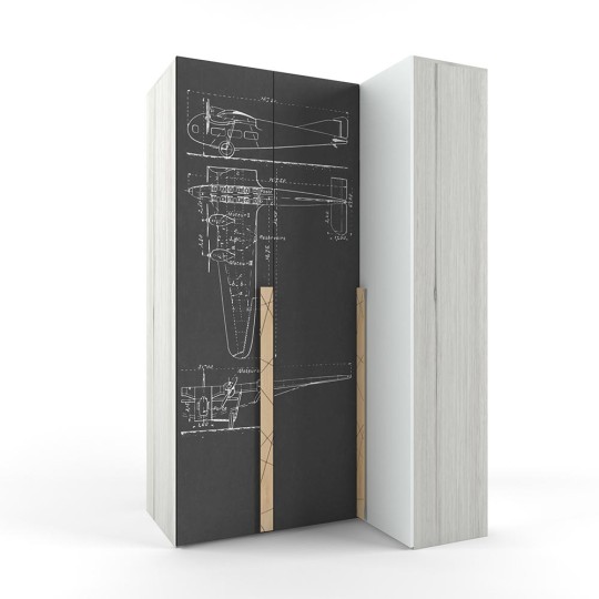 Шкаф угловой "Нью Тон Грэй"