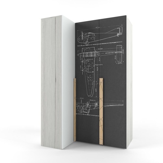 Шкаф угловой "Нью Тон Грэй"