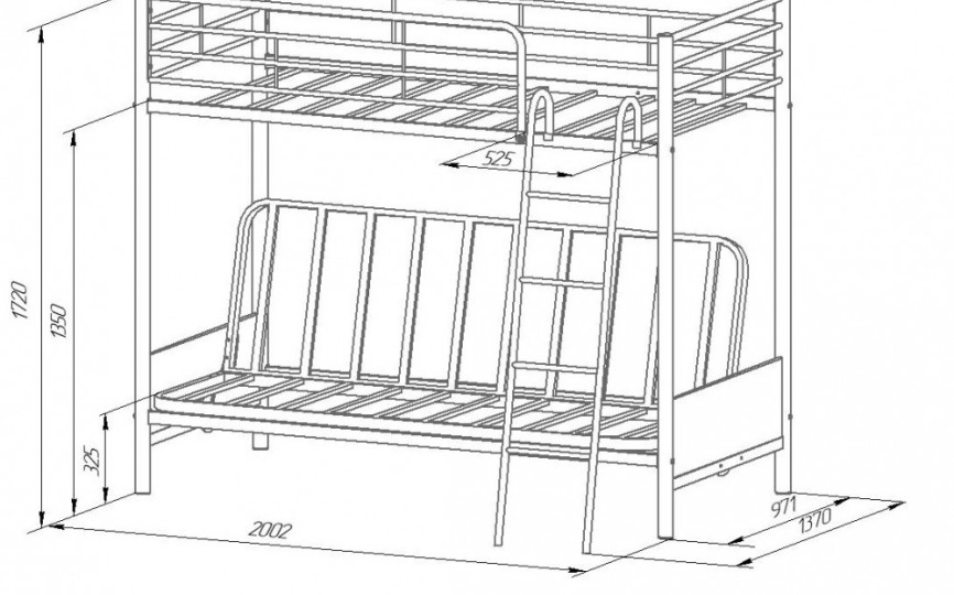 Двухъярусная кровать Мадлен 3