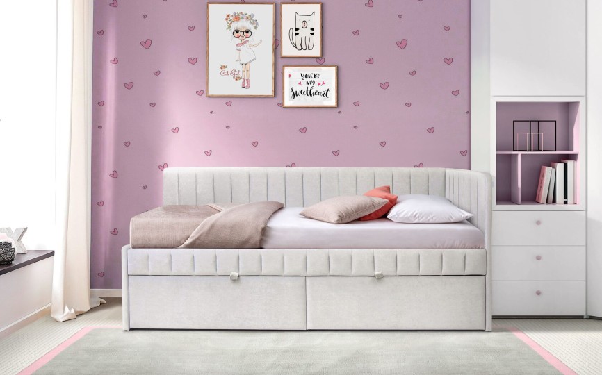 Кровать "София" полоса угловая с ящиком Кровать "София" полоса угловая с ящиком