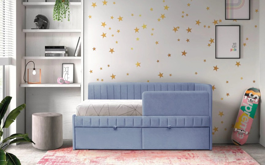 Кровать "София" полоса угловая с ящиком Кровать "София" полоса угловая с ящиком