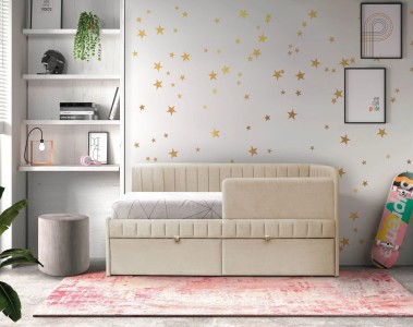 Кровать "София" полоса угловая с ящиком