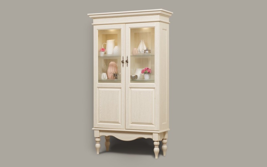 Сервант двухдверный Бьёрт на высоких ножках 1-2