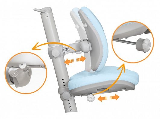 Комплект парта Hamilton Multicolor + кресло Ortoback Duo (BD-680 + Y-510 Duo)
