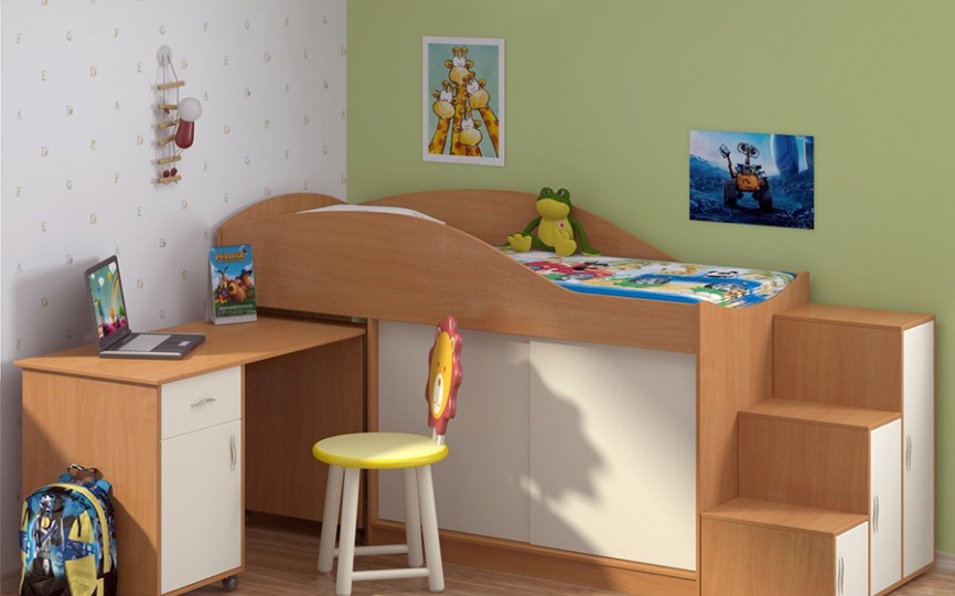 Кровать-чердак "Дюймовочка-3" Кровать-чердак "Дюймовочка-3"