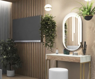 Комплект Столик туалетный  и зеркало Тури Белый