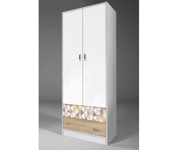 Шкаф 2-х дверный с ящиками Сканди СК-13/3 