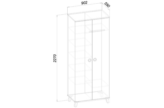 Шкаф 2-х дверный "Смарти"