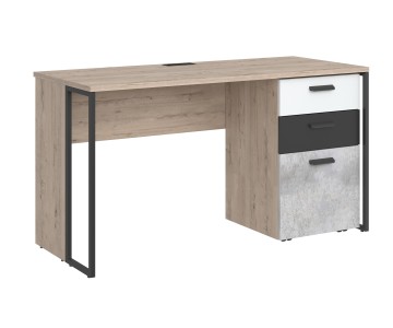 Стол прямой с тумбой"Либерти Блэк" 