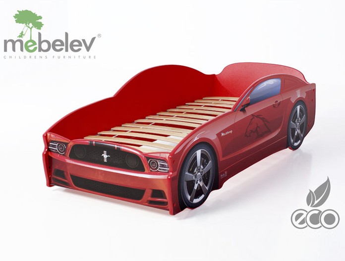 Кровать-машина "Мустанг" красная