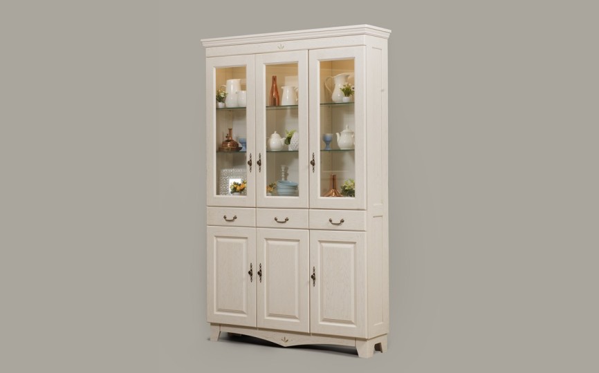 Сервант трехдверный Бьёрт на низких ножках 1-3