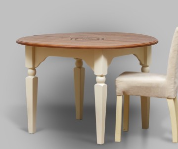 Стол обеденный круглый Валенсия 2-36 на резных ножках