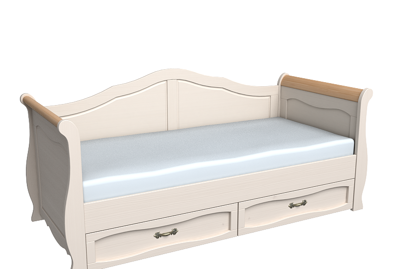 Кровать-диван "Лебо" 90х200 бежевый воск 