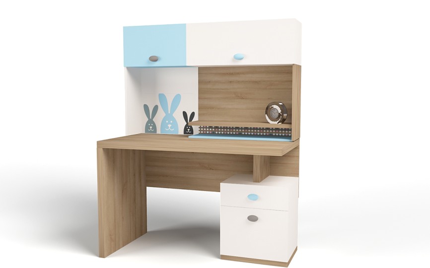 Надстройка на стол/навесная полка MIX BUNNY голубой