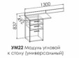 Стол угловой "Либерти Блэк" правый/левый