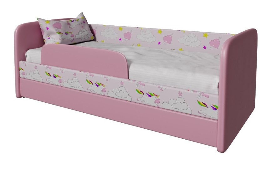 Кроватка с мягкими бортиками "Иви" Единороги слип